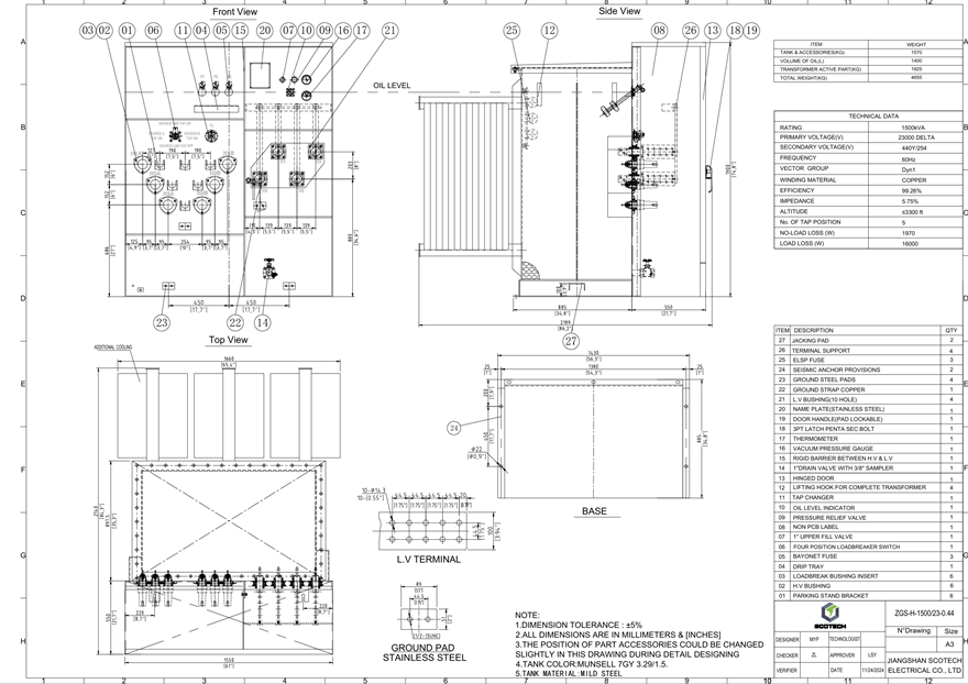 1500 kVA ansi c57 12.34 transformer diagram 1500 kVA ansi c57 12.34 transformer diagram