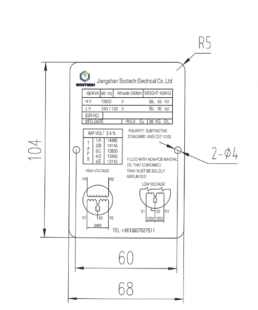 100 kVA residential transformer nameplate 100 kVA residential transformer nameplate